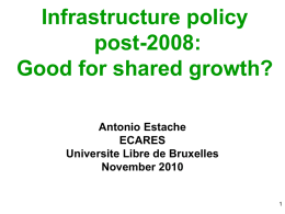 Infrastructure policy challenges post-2008