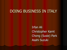 Doing business in Italy