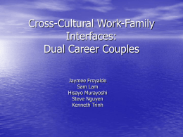 Cross-Cultural Work-Family Interfaces: Dual Career Couples