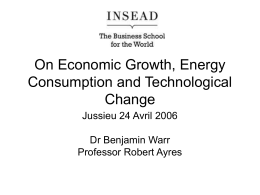 Natural resource consumption, technological progress and future