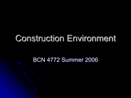 Construction Environment - University of North Florida
