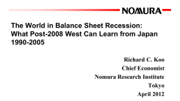 The World in Balance Sheet Recession