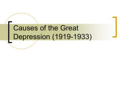 Causes of the Great Depression (1919-1933) - meister