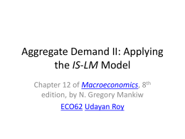 Aggregate Demand II: Applying the IS-LM Model