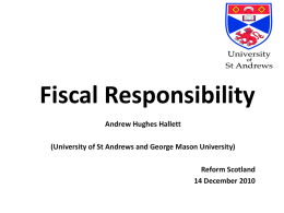 Fiscal Responsibility - The Scottish Government