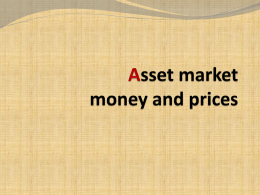Asset market money and prices
