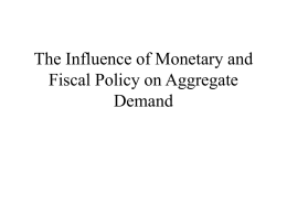 The Influence of Monetary and Fiscal Policy