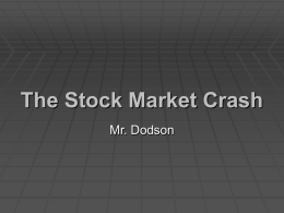 15.1The Stock Market Crash