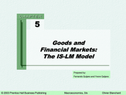 Chapter 5: Goods and Financial Markets: The IS