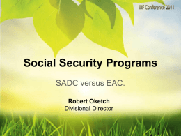 Social Security Programs - Institute of Retirement Funds