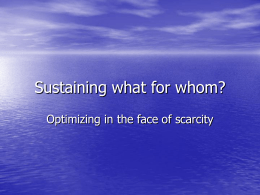 Sustaining What for Whom? (PowerPoint presentation)