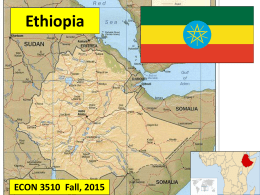 Note of Ethiopia - Introduction to Economic Development