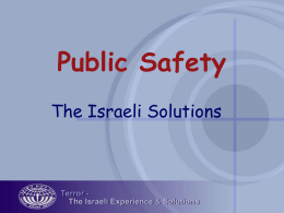Presentation on Israel`s Security Industry