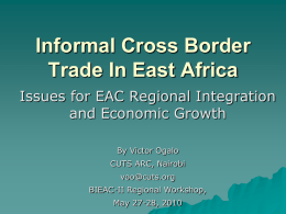 Informal Cross Border Trade In East Africa
