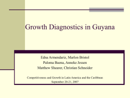 Growth Diagnostics in Guyana