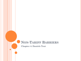 Non-Tariff Barriers