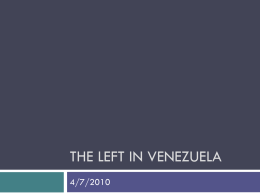 The Rise of the Left in Venezuela