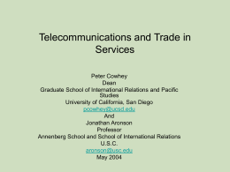 Telecommunications and Trade in Services
