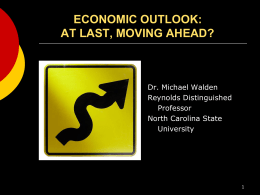 economic outlook: at last, moving ahead?