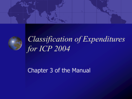 Classification of Expenditures on the GDP