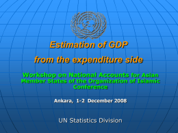 Session IV.I: GDP by Expenditure