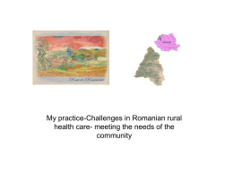 My practice-Challenges in Romanian rural health care