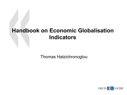 Manual on Economic Globalisation Indicators