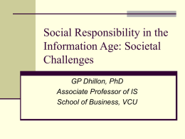 Social Responsibility in the Information Age part1