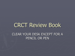 CRCT Review Book - Effingham County Schools