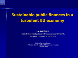 Sustainable public finances in a turbulent EU economy