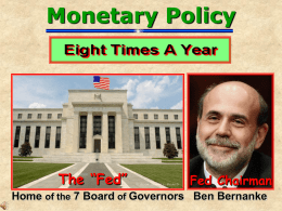 Chapter 15 Monetary Policy