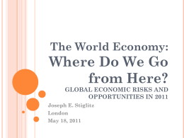 The Global Economy: Where Do We Go from here?