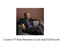 Lecture VI Real Business Cycle Models