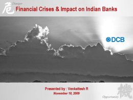 Financial Crises & Impact on Indian Banks