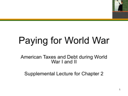 Has the United States Paid off the Budgetary Cost of World War II?