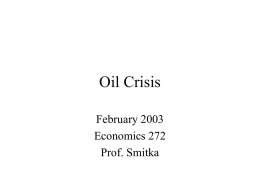 Monetary Policy & Oil Crisis