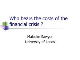 Who bears the costs of the financial crisis