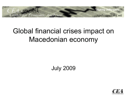 Global Financial Crises Impact on Macedonian Economy