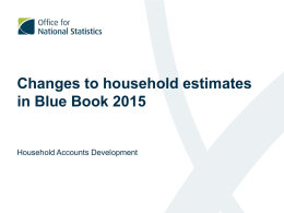 Changes to household estimates in Blue Book 2015