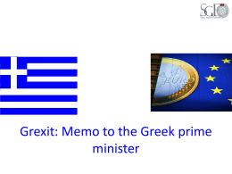 Exit or not: Memo to the Greek prime minister