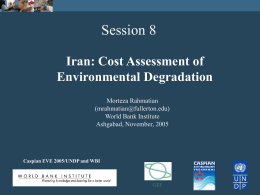 Iran: Cost Assessment of Environmental Degradation
