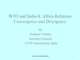 India`s Trade Policy: The WTO and India-South
