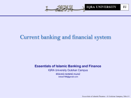 3. Current Banking & Financial System