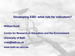 New Indicators - University of Bath