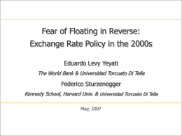 E. LEVY-YEYATI: Fear of Floating in Reverse