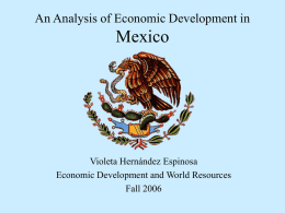 An Analysis of Economic Development in Mexico