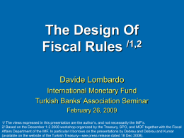 The Design of Fiscal Policy Rules: Principles and Cross