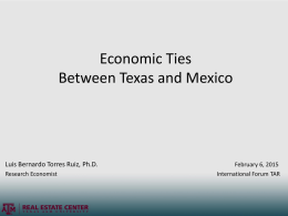 Economic Ties Between Texas and Mexico