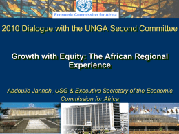2010 Dialogue with the UNGA Second Committee Growth with