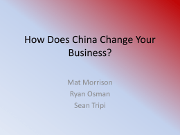 How Does China Change Your Business